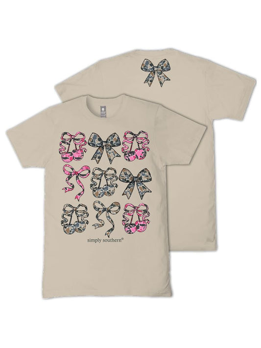 Cherry, Bows and Camo ~ Clay Simply Southern Tee