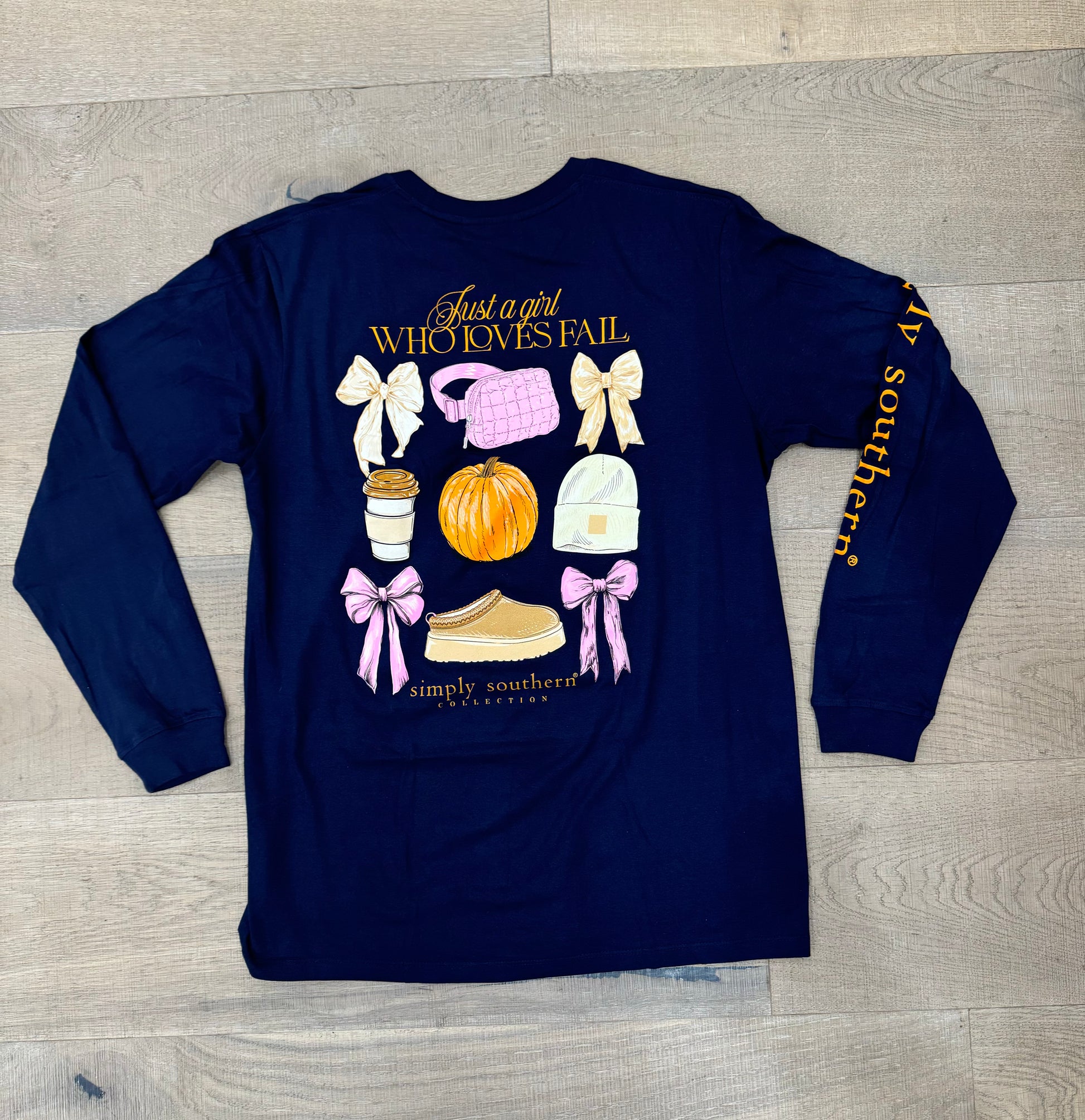 Just a Girl Who Loves Fall Simply Southern Long Sleeve Shirt