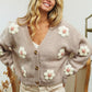 Growing On Me ~ Chunky Flower Cardigan