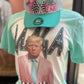 MAGA ~ Trump Mint Green Bleached Tee