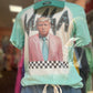 MAGA ~ Trump Mint Green Bleached Tee