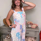 Happy To Be Me ~ Floral Patchwork Overalls - Regular and Curvy Sizes