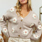 Growing On Me ~ Chunky Flower Cardigan