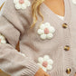 Growing On Me ~ Chunky Flower Cardigan