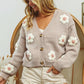 Growing On Me ~ Chunky Flower Cardigan