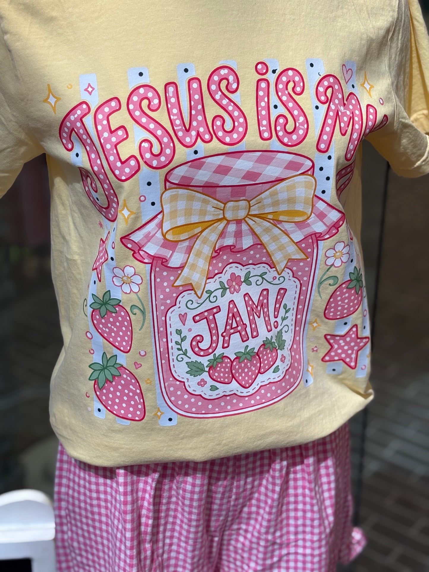 Jesus Is My Jam ~ Butter Yellow Tee or Crewneck Sweatshirt