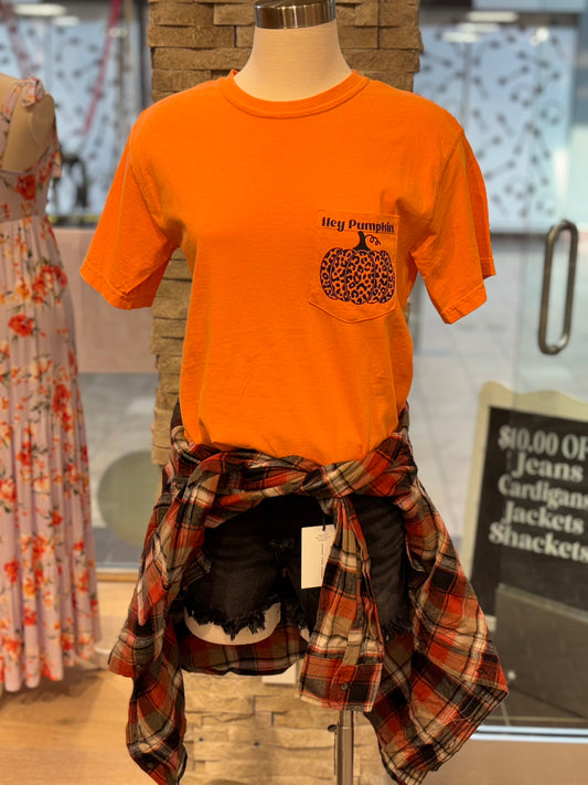 Hey Pumpkin ~ Comfort Colors Pocket Tee