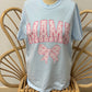 Mama ~ Baby Blue and Pink Ribbon Graphic Tee