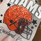 Glitter Football Helmet ~ Customizable School Spirit Design