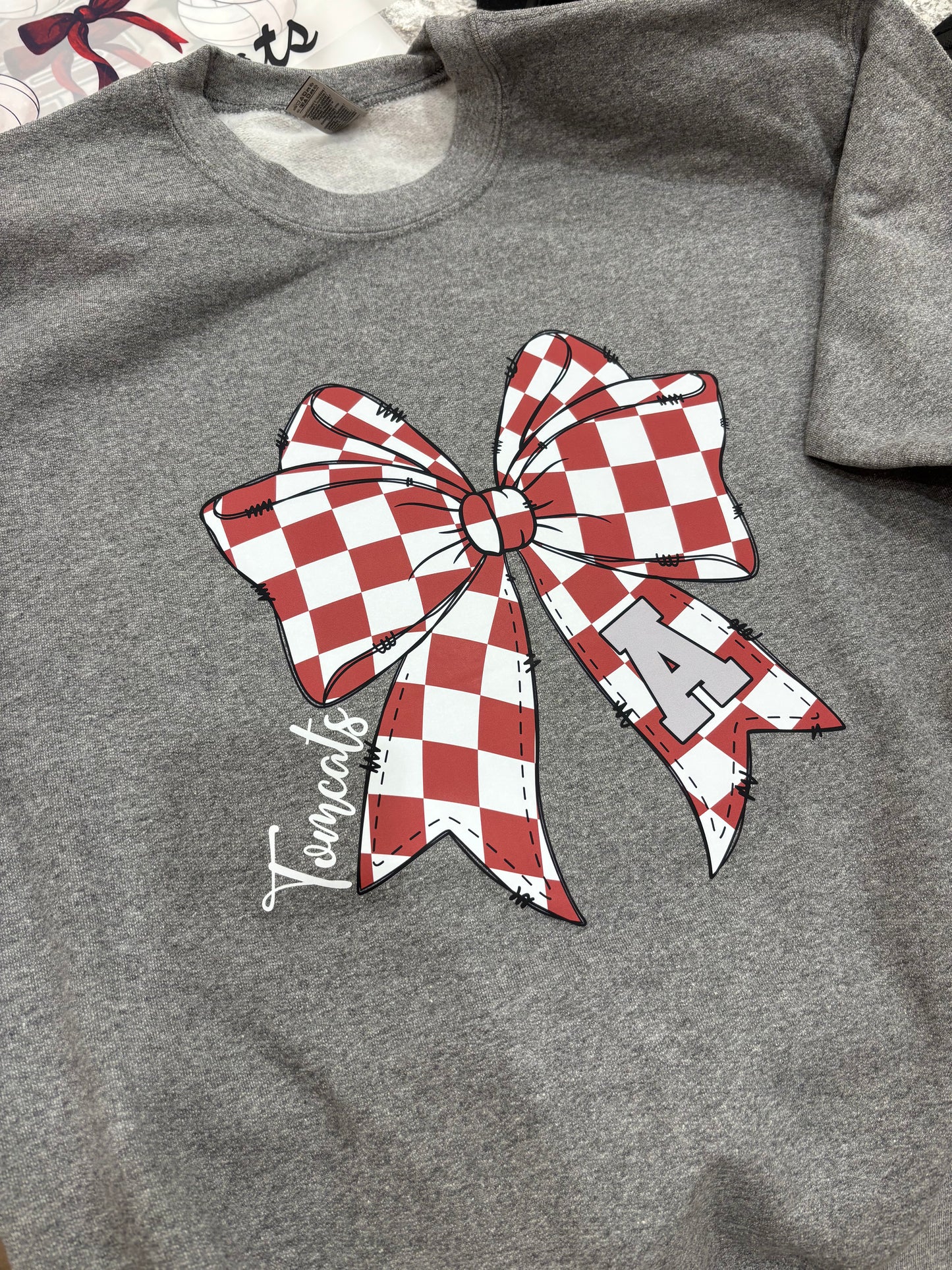 Checkered Bow ~ Customizable School Spirit Design