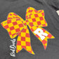 Checkered Bow ~ Customizable School Spirit Design