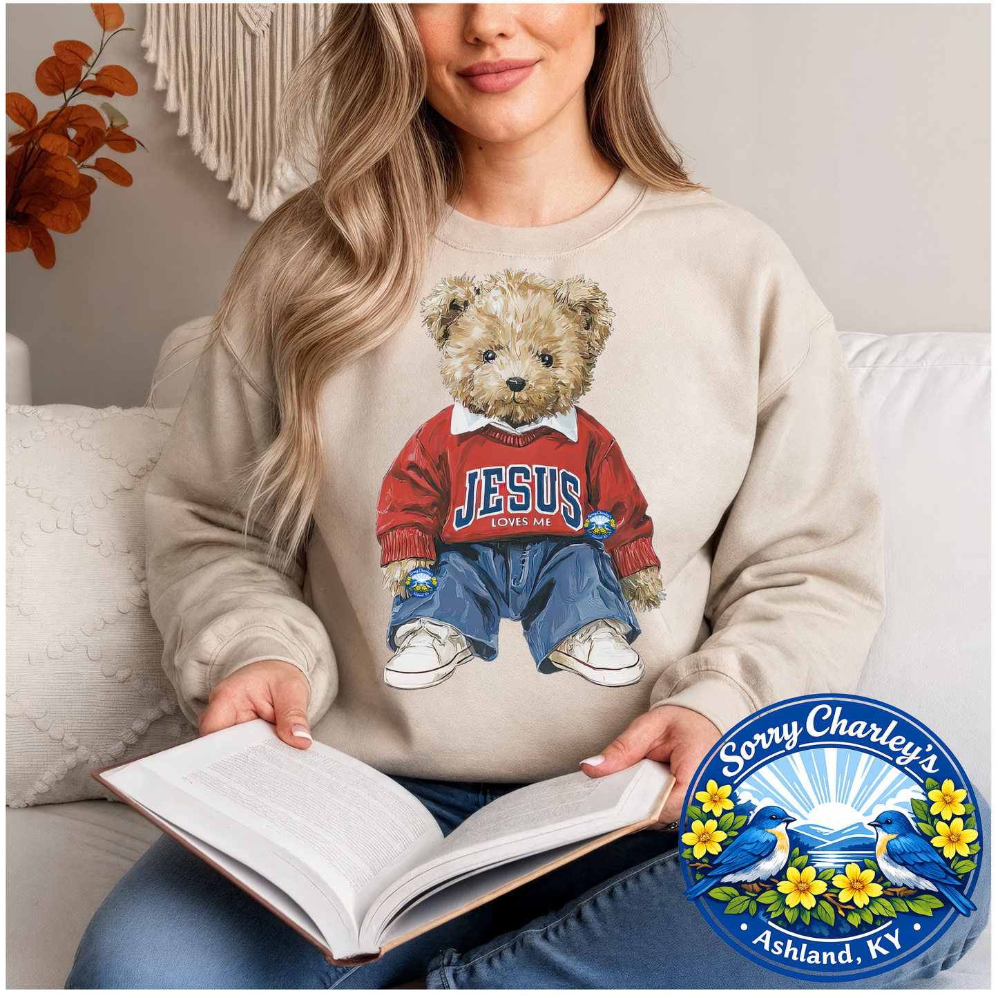 Jesus Loves Me ~ Teddy Bear T-Shirt or Crewneck Sweatshirt