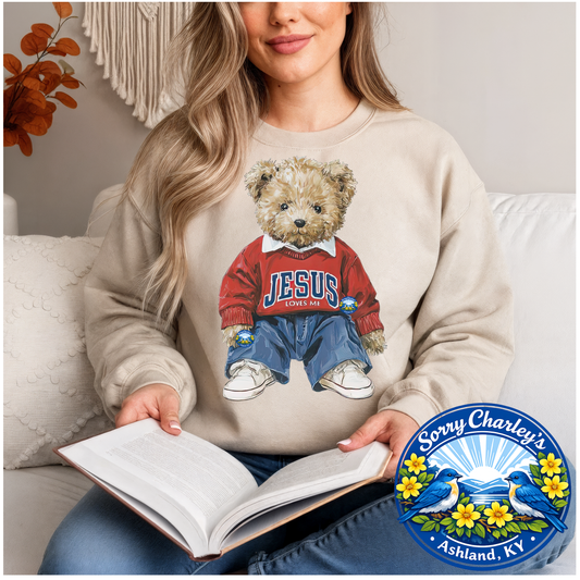 Jesus Loves Me ~ Teddy Bear T-Shirt or Crewneck Sweatshirt