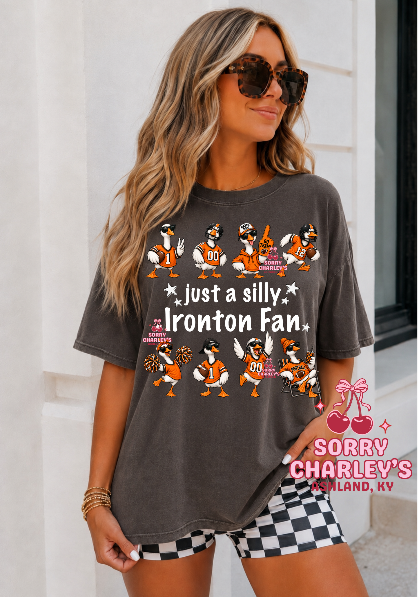 Customizable Silly Goose Football Bow T-Shirt Crewneck or Hoodie