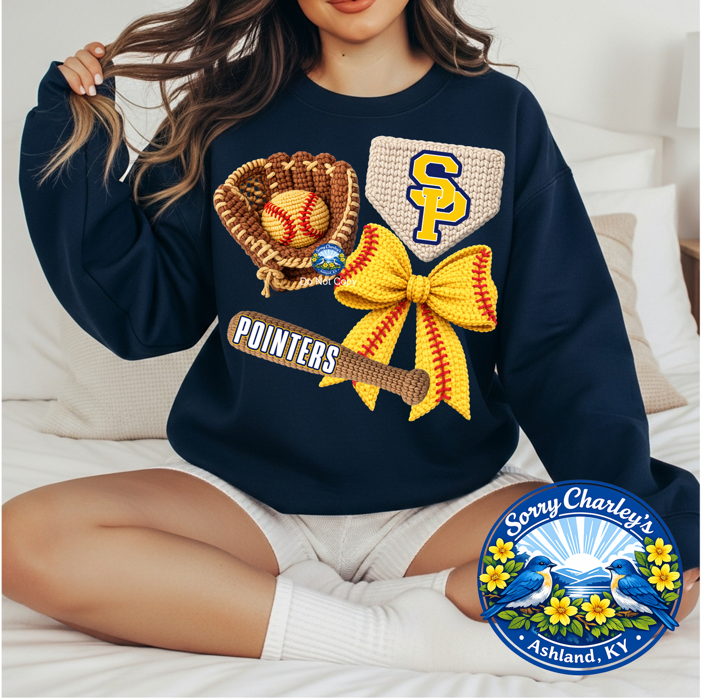 Customizable Yarn Softball T-Shirt Sweatshirt Hoodie