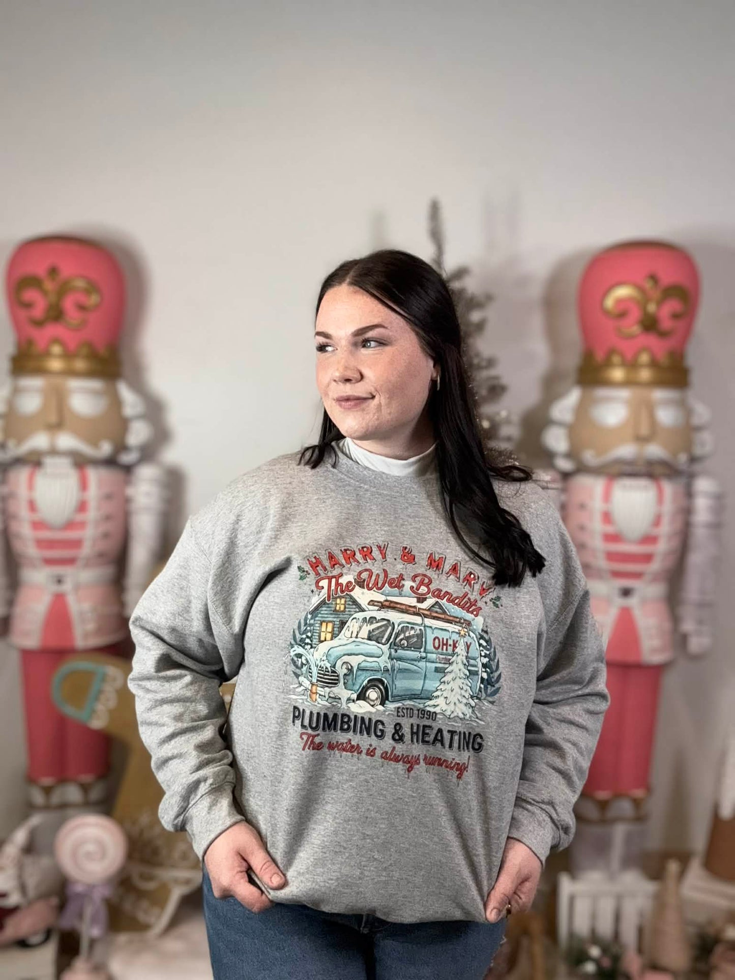 Wet Bandits Plumbing & Heating Crewneck Sweatshirt