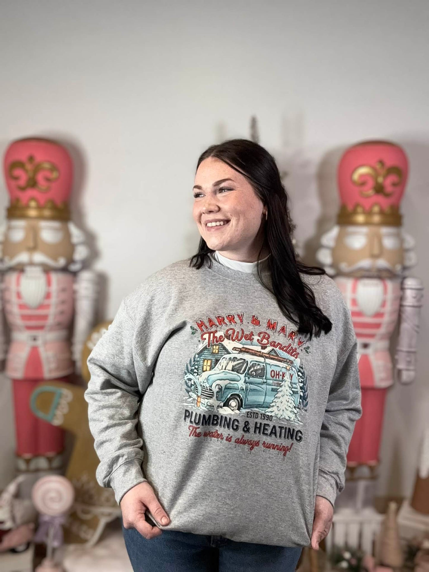 Wet Bandits Plumbing & Heating Crewneck Sweatshirt