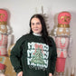 Gingham Bow Merry Christmas Tree Crewneck Sweatshirt
