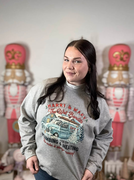 Wet Bandits Plumbing & Heating Crewneck Sweatshirt