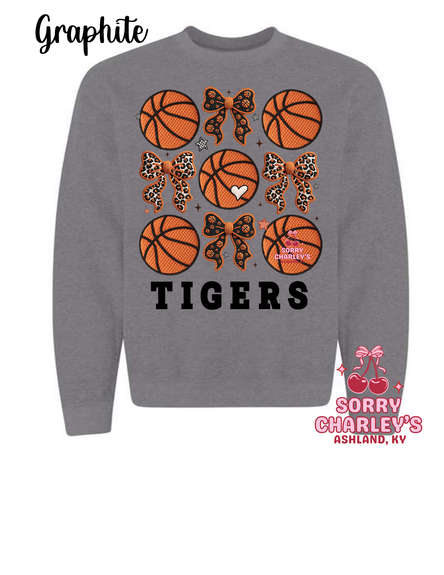 Custom Yarn Basketballs and Bows Shirt