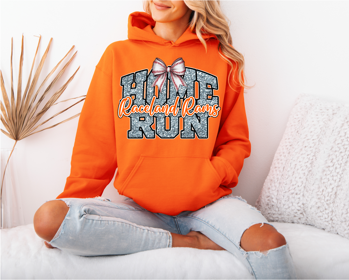 Home Run Baseball Hoodie ~ Custom Team Name