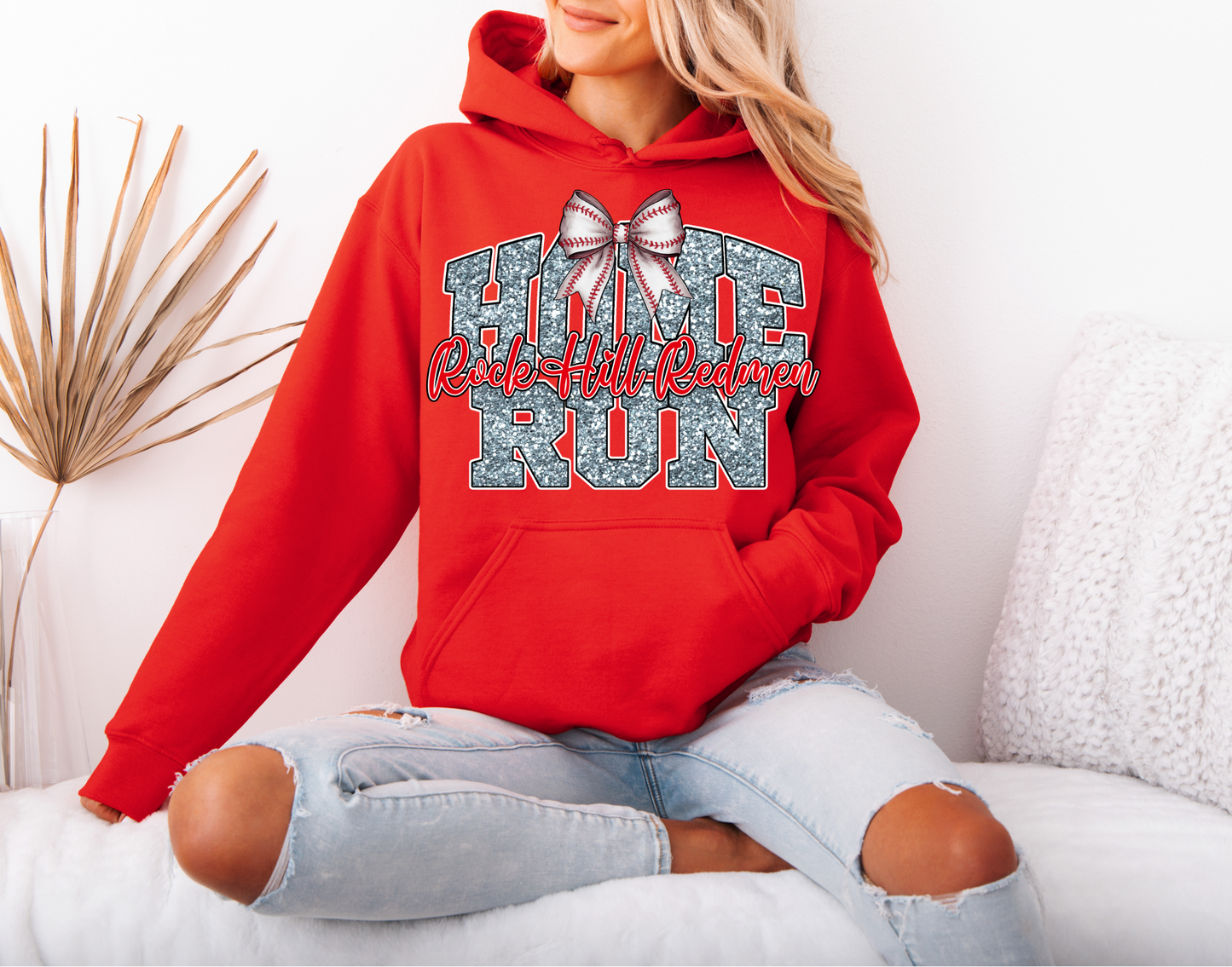 Home Run Baseball Hoodie ~ Custom Team Name