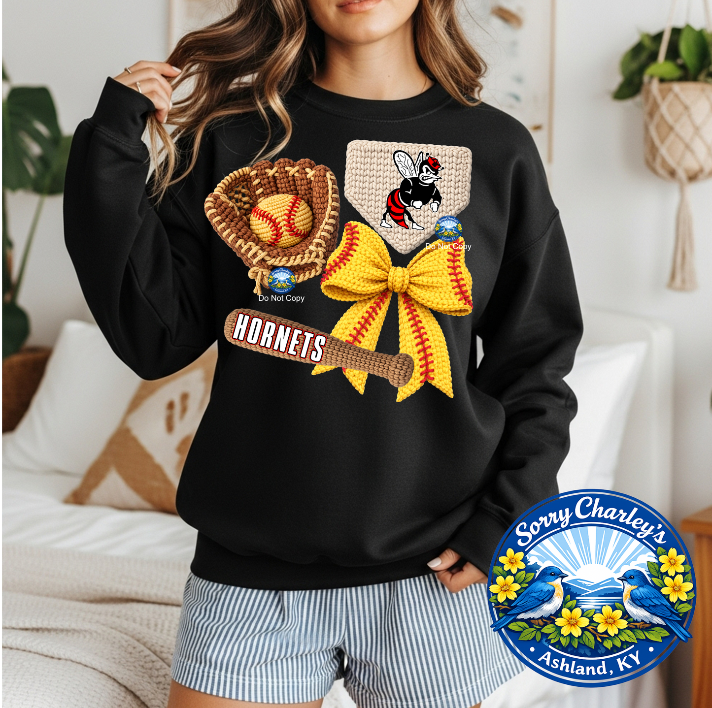 Customizable Yarn Softball T-Shirt Sweatshirt Hoodie