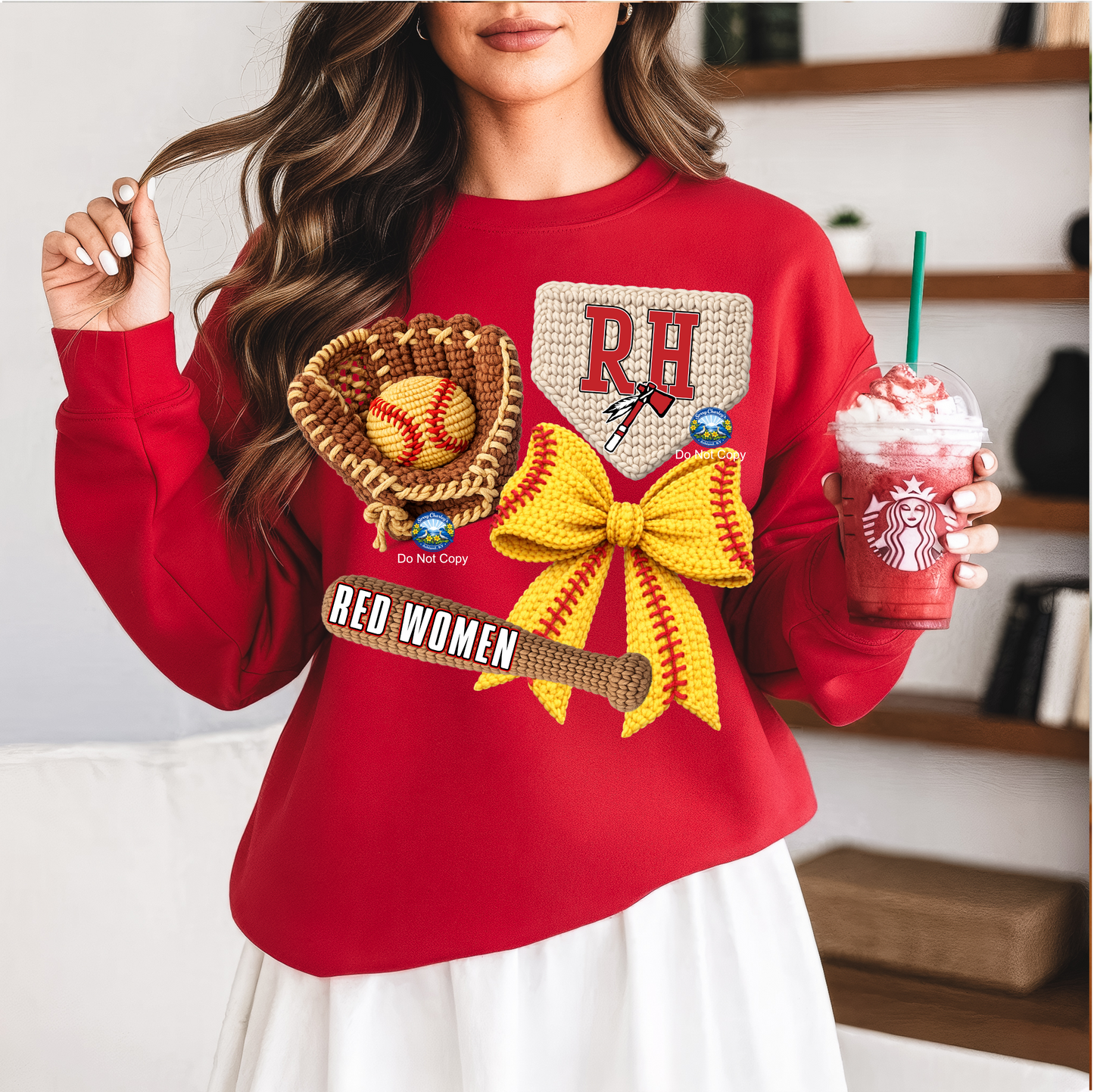 Customizable Yarn Softball T-Shirt Sweatshirt Hoodie