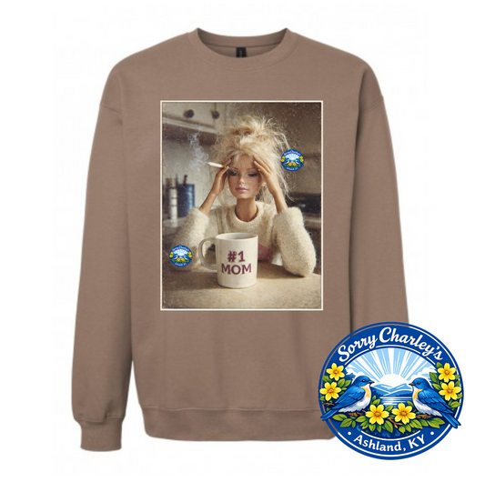 #1 Stressed Mom ~ Crewneck Sweatshirt or T-Shirt