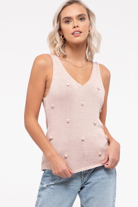 Vanessa ~ Pom Sweater Tank