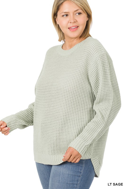 Madeline ~ Sweater color Lite Sage ~ Curvy Sizes