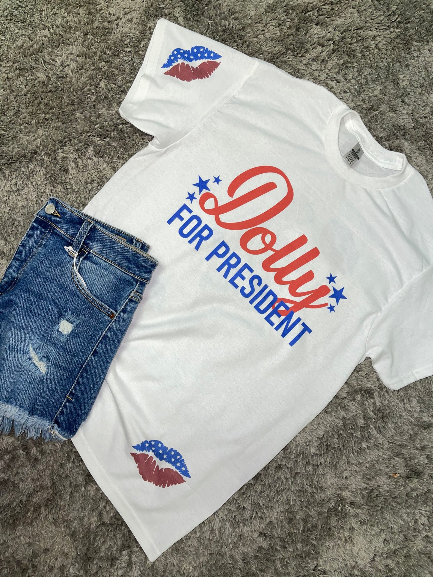 Dolly For President ~ Patriotic Graphic tee or Sweatshirt