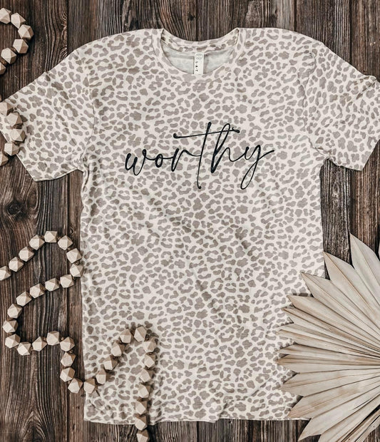 Worthy - Leopard Print Tee - Pre-order