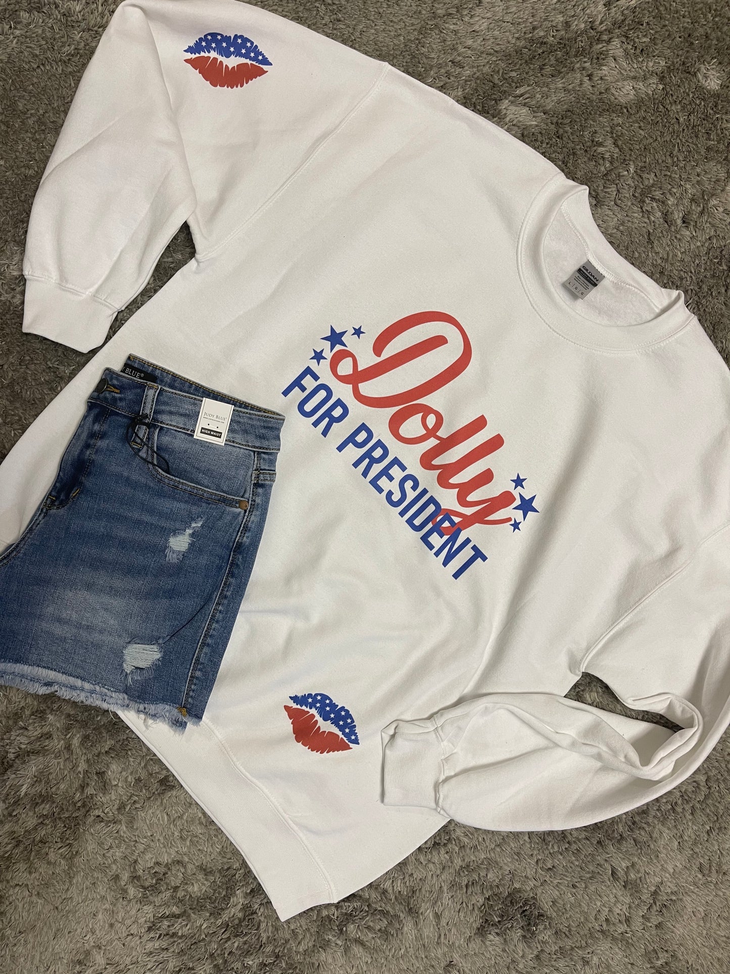 Dolly For President ~ Patriotic Graphic tee or Sweatshirt