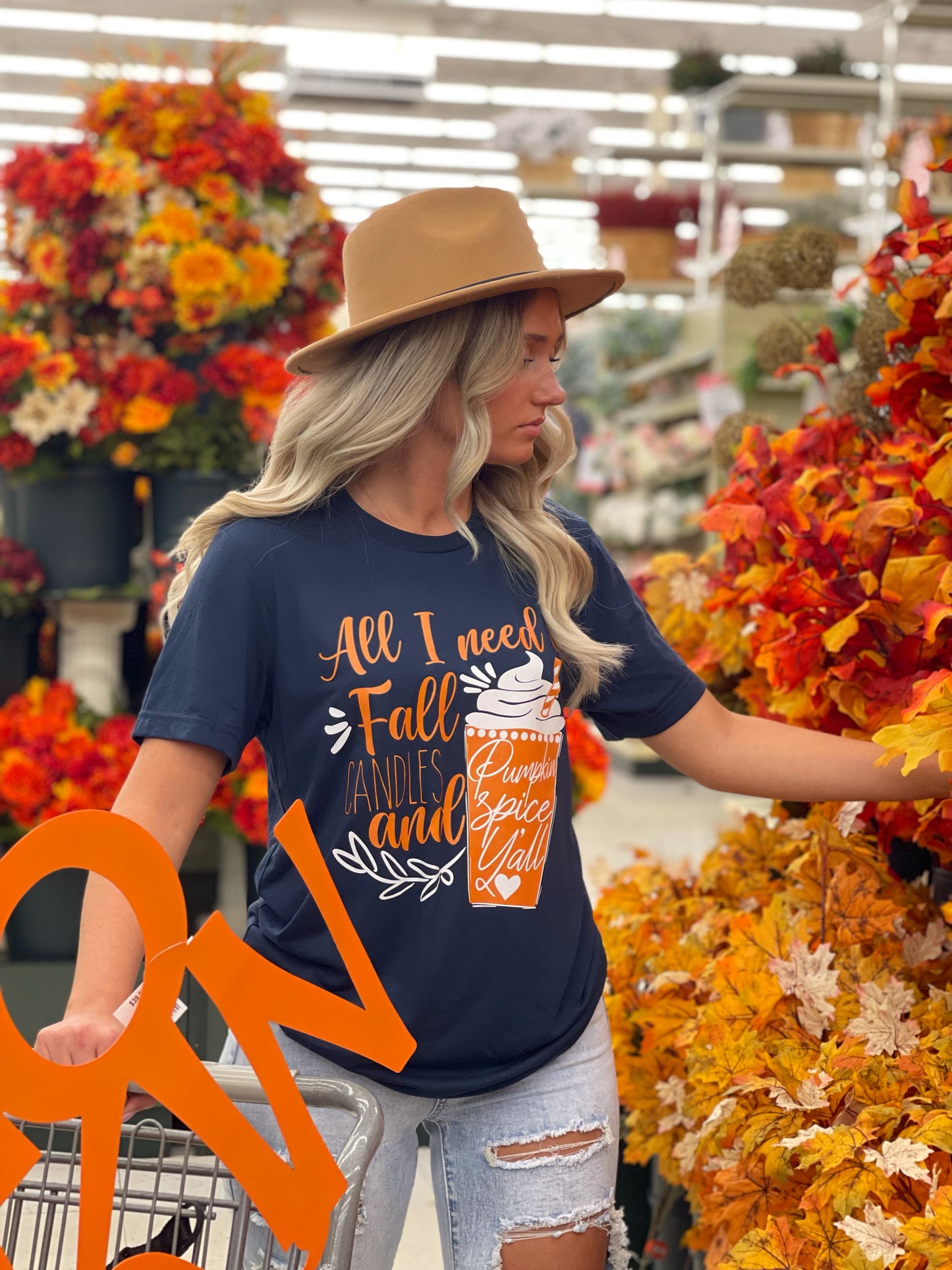 All I Need Is Fall Candles and Pumpkin Spice Y’all! ~ Custom Graphic Tee