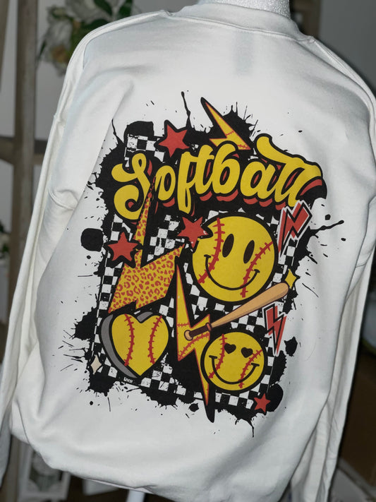 Retro Softball Tee ~ Sweatshirt ~ Hoodie