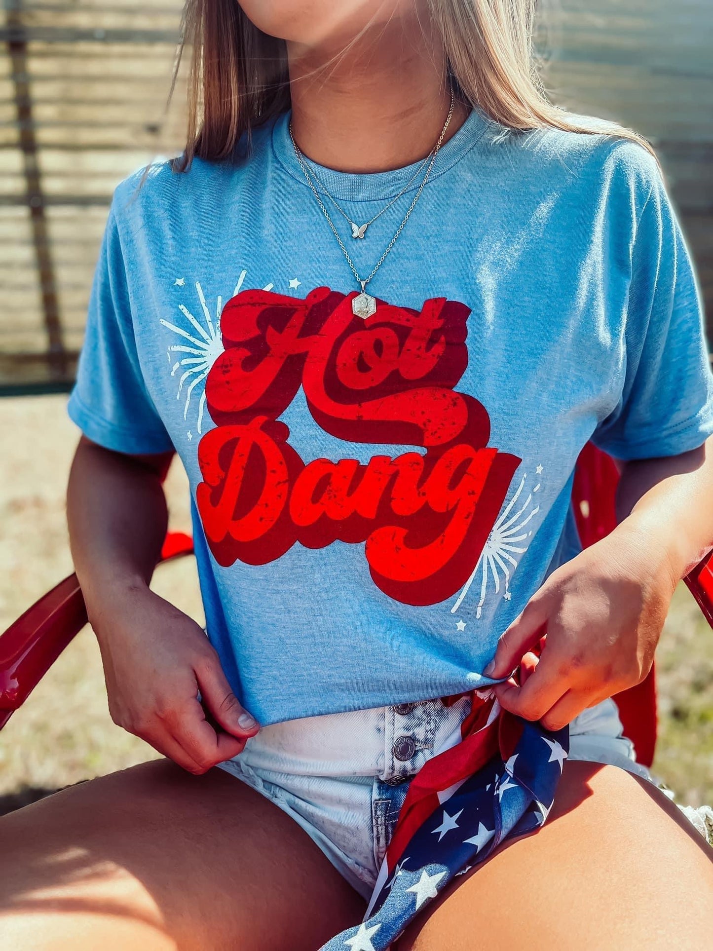 Hot Dang ~ Patriotic Graphic Tee