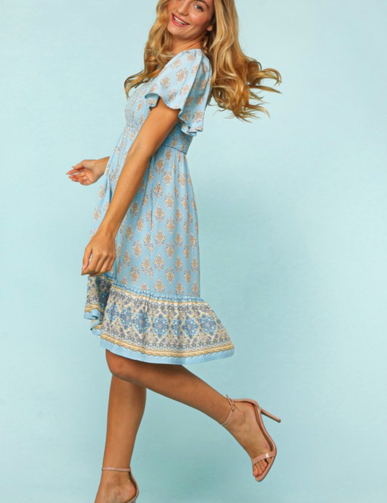 Walking On Sunshine ~ Bohemian Smocked Dress