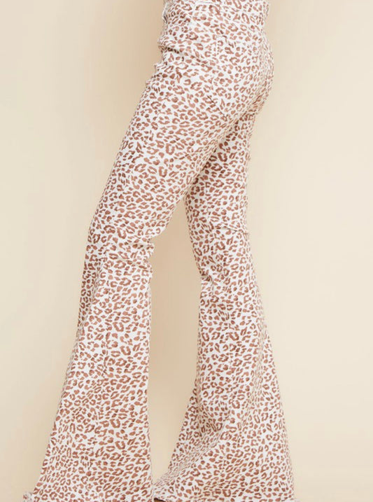 Lainey ~ Leopard Flare Jeans