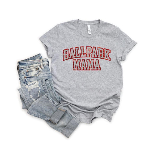 Ballpark Mama ~ Glitter Graphic Tee