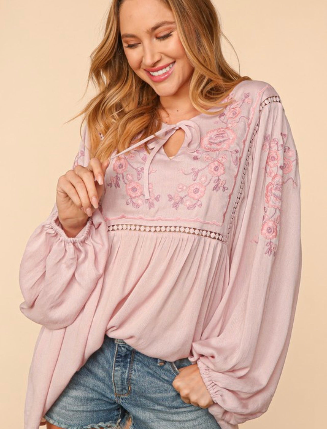 Milo ~ Boho Embroidered Top - Regular and Curvy Sizes