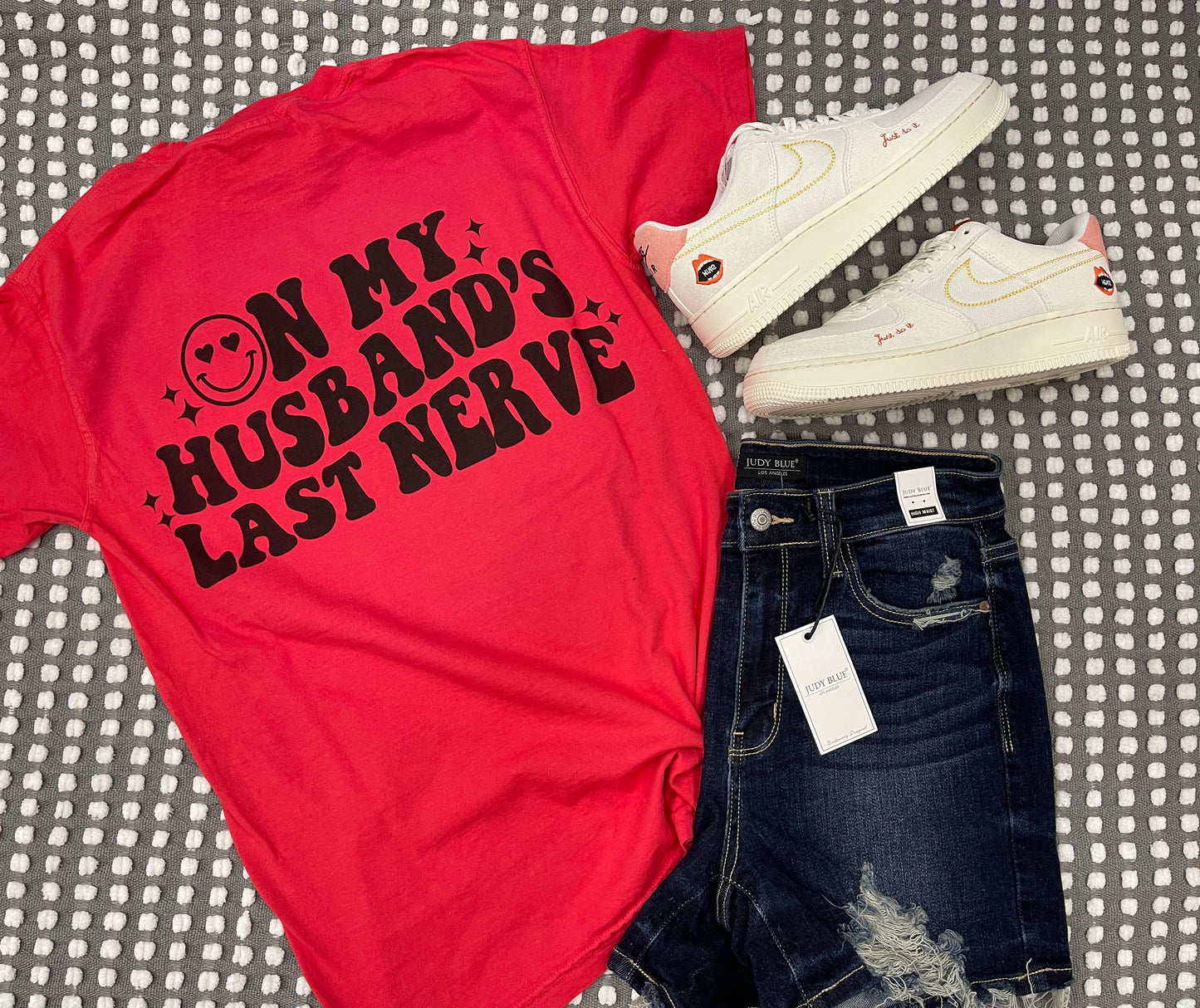 On My Husband’s Last Nerve ~ Comfort Colors Tee