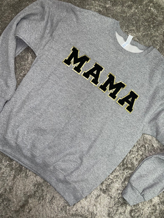 Mama ~ Chenille Patch Crewneck Sweatshirt