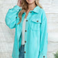 Keep Me Grounded ~ Soft Shacket - Turquoise or Pink