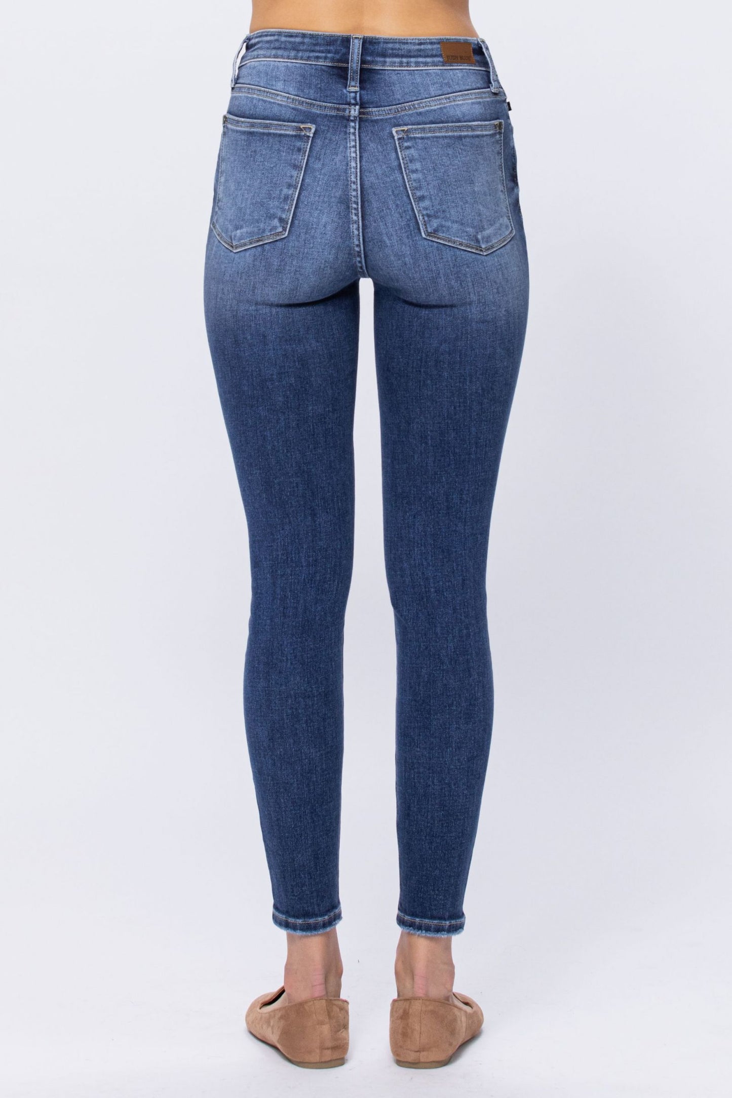 High Rise Button Fly Judy Blue Skinny Jeans