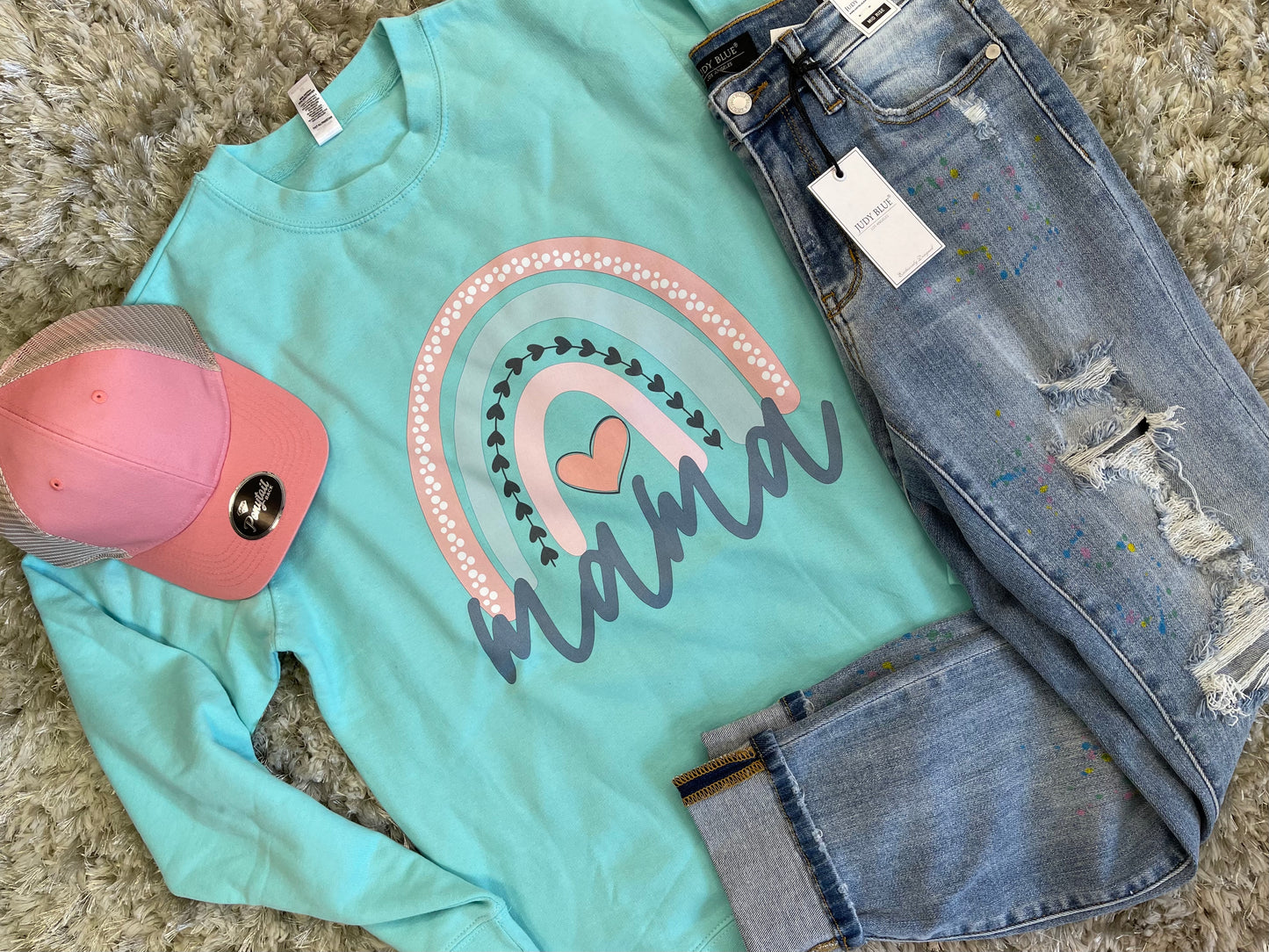 Mama ~ Turquoise Soft Sweatshirt