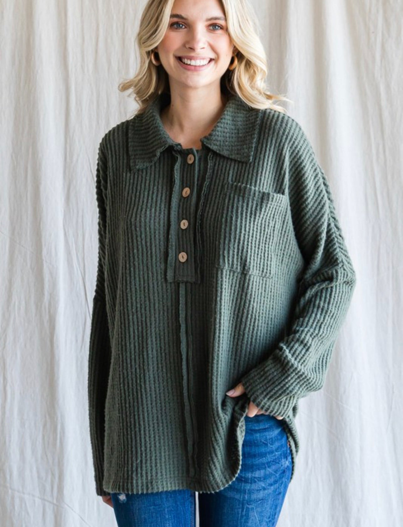 Rachel ~ Long Sleeve Button Down