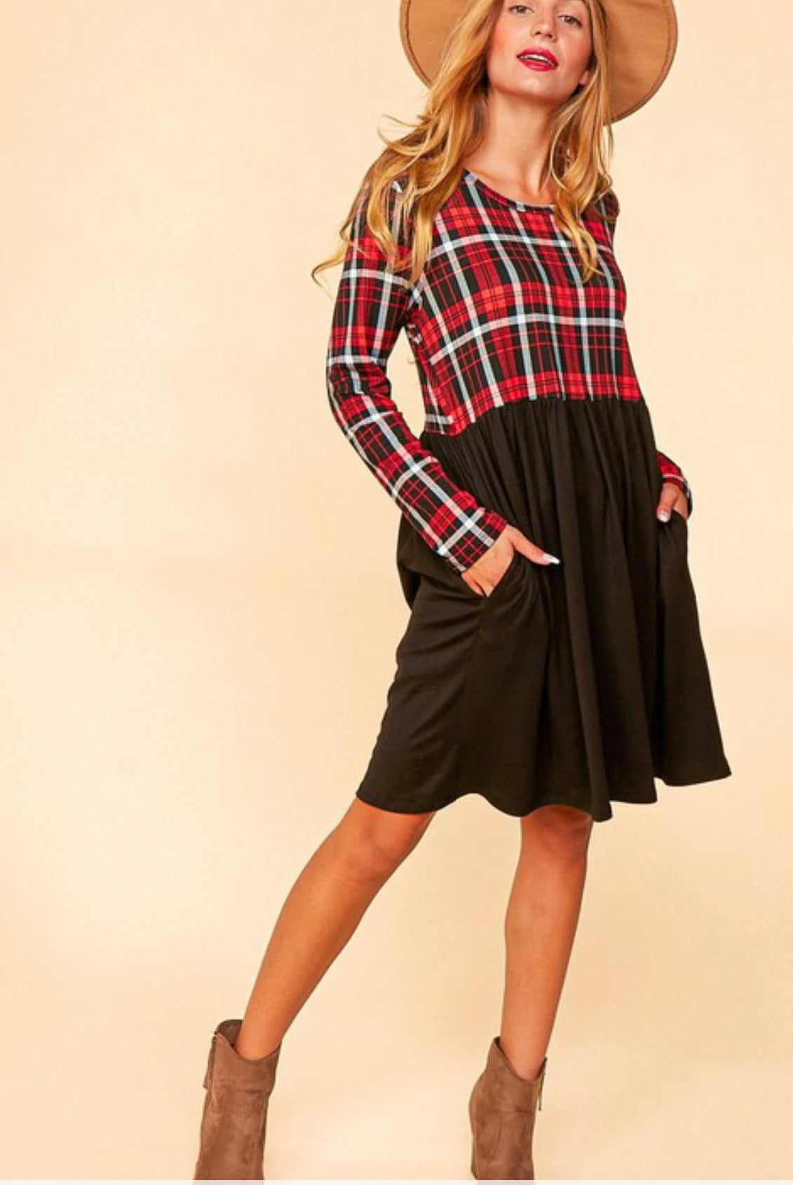 Scottlan~ Holiday Plaid Dress