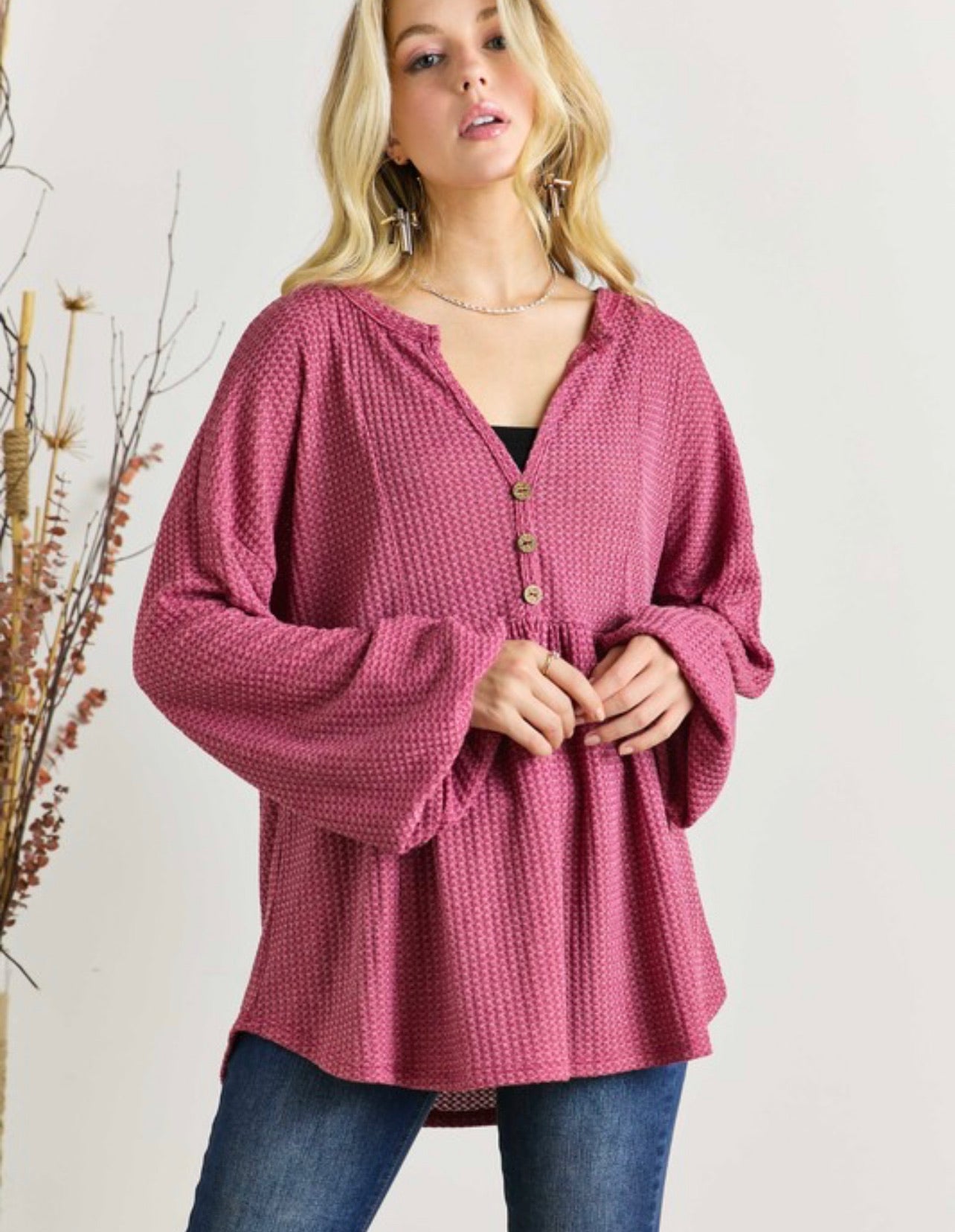 Logan - Waffle Knit Top