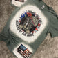 Land Of The Free Because Of The Brave ~ Bleached Graphic Tee